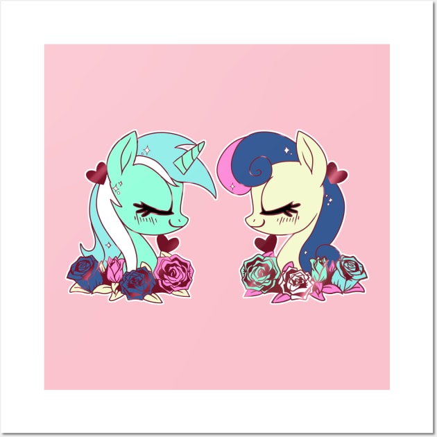 Lyra and BonBon Wall Art by SophieScruggs